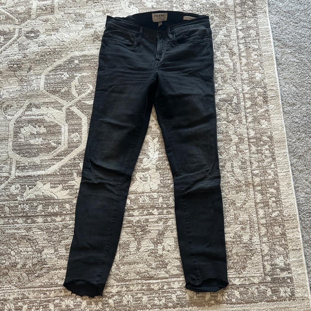 Frame Denim Black Skinny Jeans